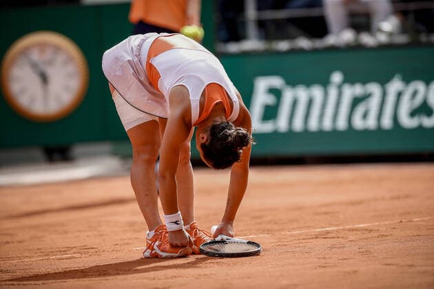 Demi-finale Dames entre Coco GAUFF (USA) et Martina TREVISAN (ITA) TENNIS : Roland Garros 2022 - 02 06 2022 AurelienMorissard Panoramic 