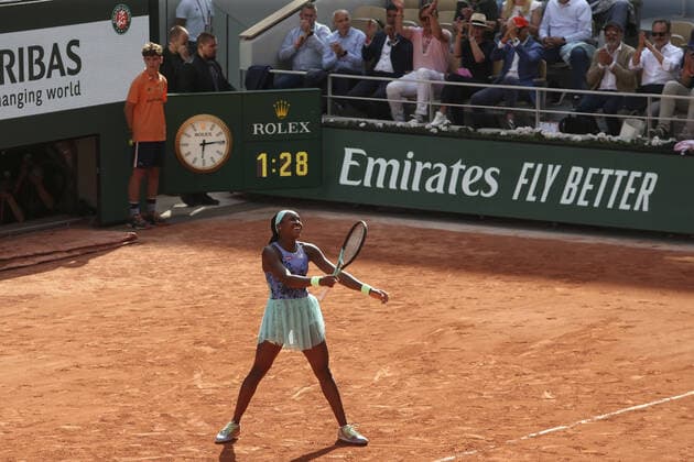 Martina Trevisan Vs Coco Gauff - 1 2 Finale TENNIS : Roland Garros 2022 - 02 06 2022 MichaelBaucher Panoramic 