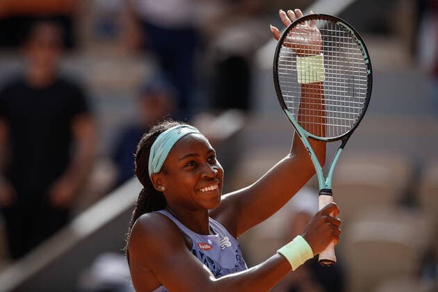 Demi-finale Dames entre Coco GAUFF (USA) et Martina TREVISAN (ITA) TENNIS : Roland Garros 2022 - 02 06 2022 AurelienMorissard Panoramic 