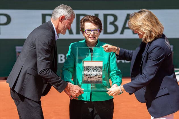 Sport Themen der Woche KW22 Sport Bilder des Tages Roland Garros 2022 PARIS, IF - 02.06.2022: ROLAND GARROS 2022 - Billie Jean King will receive Legion Honor from France tomorrow and today was a celebration at Roland Garros held in Paris, France. (Photo: Richard Callis Fotoarena) x2214994x  RichardxCallis