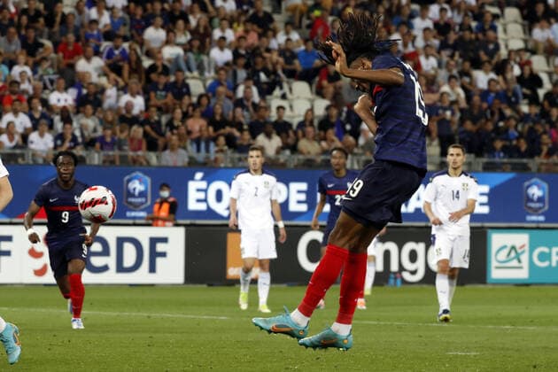 Thuram khephren France FOOTBALL : France vs Serbie - Espoirs - Eliminatoires Euro 2023 - Grenoble - 02 06 2022 StephanePillaud Panoramic 