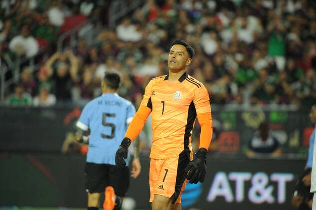 Goalkeeper Alfredo Talavera, of Mexico, reacts after an action against Uruguay during an International Friendly, Länderspiel, Nationalmannschaft soccer match between the national teams of Mexico and Uruguay at the Phoenix University stadium in Glendale, USA, 02 June 2022. Mexico vs. Uruguay !ACHTUNG: NUR REDAKTIONELLE NUTZUNG!  Copyright: xMaxxSimbronx USA8199 20220603-a3abc25181afd17b5c593cd813b07c3b4cba0837