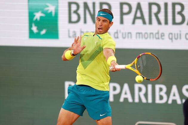 03.06.2022, Tennis, French Open 2022 Roland-Garros, FRA, Paris, Roland Garros Bild: v. li. Rafael Nadal (ESP) Copyright: HMBxMedia AntonioxBorga