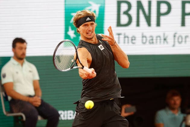 03.06.2022, Tennis, French Open 2022 Roland-Garros, FRA, Paris, Roland Garros Bild: v. li. Alexander Zverev (GER) Copyright: HMBxMedia AntonioxBorga