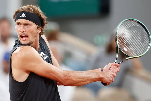 03.06.2022, Tennis, French Open 2022 Roland-Garros, FRA, Paris, Roland Garros Bild: v. li. Alexander Zverev (GER) Copyright: HMBxMedia AntonioxBorga