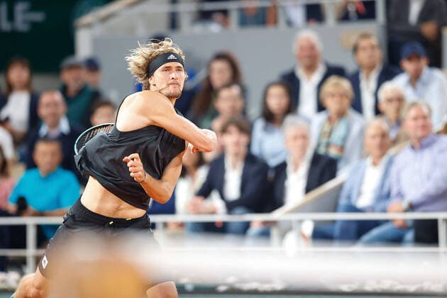 03.06.2022, Tennis, French Open 2022 Roland-Garros, FRA, Paris, Roland Garros Bild: v. li. Alexander Zverev (GER) Copyright: HMBxMedia AntonioxBorga