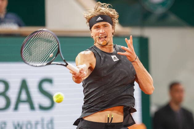 03.06.2022, Tennis, French Open 2022 Roland-Garros, FRA, Paris, Roland Garros Bild: v. li. Alexander Zverev (GER) Copyright: HMBxMedia AntonioxBorga