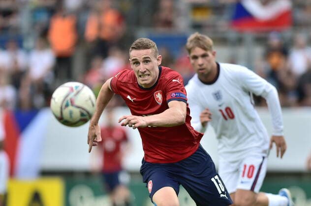 Czech Michal Kohut in action during the 2023 UEFA European Under-21 Championship qualification Group G: Czech Republic vs. England in Ceske Budejovice, Czech Republic, June 3, 2022. (CTKxPhoto VaclavxPancer) CTKPhotoP2022060308021 