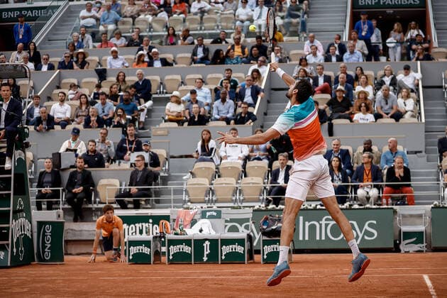 Demi-finale Hommes entre Casper RUUD (NOR) et Marin CILIC (CRO) TENNIS : Roland Garros 2022 - 03 06 2022 AurelienMorissard Panoramic 