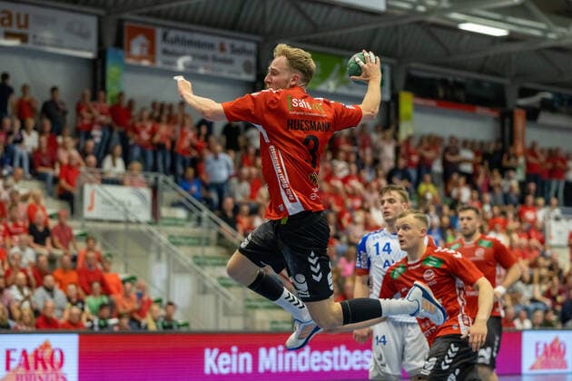 Handball I Herren I Saison 2021-2022 I 2. HBL I 37. Spieltag I ASV Hamm-Westfalen - TV Großwallstadt I 03.06.2022 Fabian Huesmann (3, ASV Hamm-Westfalen) Sprungwurf Hamm Westpress Arena NRW Deutschland