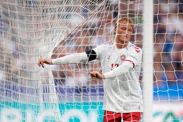 France v Denmark: UEFA Nations League - League Path Group 1 Jens Stryger Larsen (Udinese Calcio) of Denmark lament a failed occasion during the UEFA Nations League League A Group 1 match between France and Denmark at Stade de France on June 3, 2022 in Paris, France. Paris France  Copyright: xJosexBretonx originalFilename:breton-francevd220603_npzwB.jpg