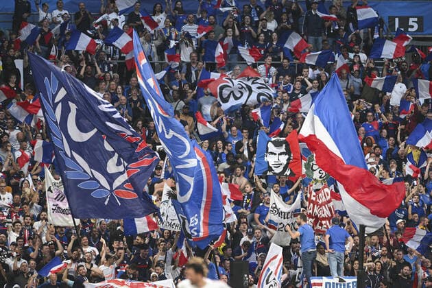 Supporters de l equipe de France FOOTBALL : France vs Danemark - Ligue des Nations - 03 06 2022 JBAutissier Panoramic 