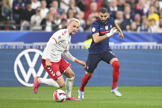 Karim Benzema (France) FOOTBALL : France vs Danemark - Ligue des Nations - 03 06 2022 JBAutissier Panoramic 
