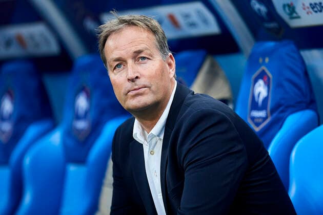 France v Denmark: UEFA Nations League - League Path Group 1 Kasper Hjulmand head coach of Denmark sitting on the bench during the UEFA Nations League League A Group 1 match between France and Denmark at Stade de France on June 3, 2022 in Paris, France. Paris France  Copyright: xJosexBretonx originalFilename:breton-francevd220603_npcwd.jpg
