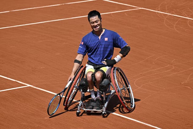 Shingo Kunieda (jpn) TENNIS : Roland Garros 2022 - Finale Fauteuil - 04 06 2022 JBAutissier Panoramic 