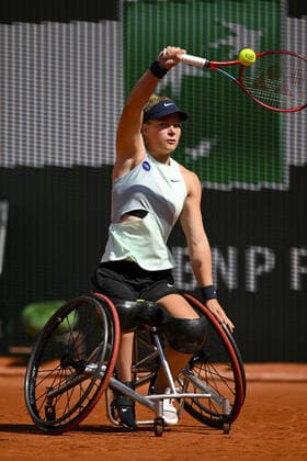 Diede De Groot (ned) TENNIS : Roland Garros 2022 - Finale Fauteuil - 04 06 2022 JBAutissier Panoramic 
