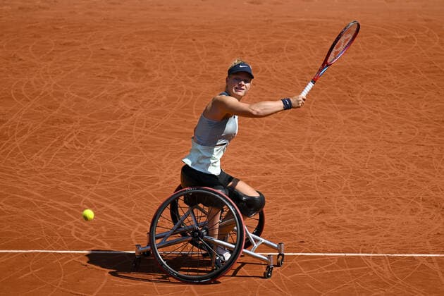 Diede De Groot (ned) TENNIS : Roland Garros 2022 - Finale Fauteuil - 04 06 2022 JBAutissier Panoramic 