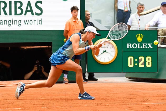 Iga Swiatek ( POL ) - TENNIS : Roland Garros 2022 - Internationaux de France - 04 06 2022 FedericoPestellini Panoramic 