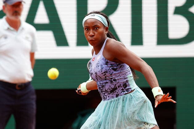 04.06.2022, Tennis, French Open 2022 Roland-Garros Finale Damen Einzel Iga Swiatek (POL) - Coco Gauff (USA), FRA, Paris, Roland Garros v. li. Coco Gauff (USA) French Open 2022 Roland-Garros Finale Damen Einzel Paris Copyright: xBeckerxEibner-Pressefotox EP_hec