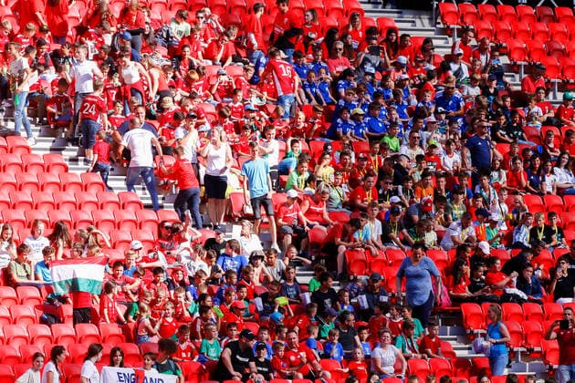 Hungary v England UEFA Nations League Hungarian fans before the UEFA Nations League match between England and Hungary at the Puskas Stadium, Budapest Content Not Available For UK Newspapers Copyright: xPaulxChestertonx FIL-16979-0010 UK Newspapers OUT