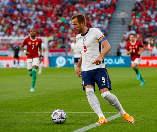 Fußball, Nations League, England - Ungarn Hungary v England UEFA Nations League Harry Kane of England during the UEFA Nations League match between England and Hungary at the Puskas Stadium, Budapest Content Not Available For UK Newspapers Copyright: xPaulxChestertonx FIL-16979-0050 UK Newspapers OUT