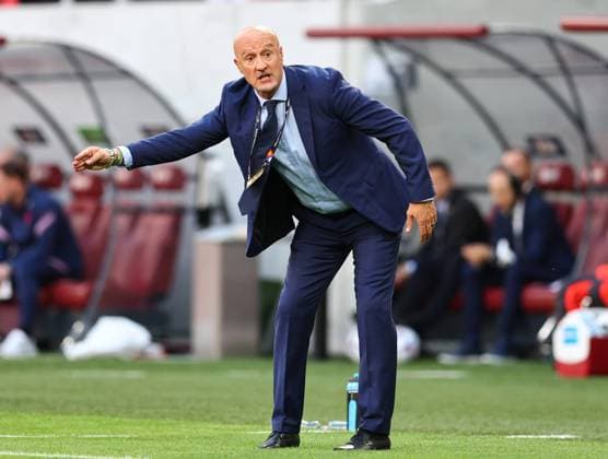 Budapest, Hungary, 4th June 2022. Marco Rossi coach of Hungary during the UEFA Nations League match at Puskas Arena, Budapest. Picture credit should read: David Klein Sportimage EDITORIAL USE ONLY. No use with unauthorised audio, video, data, fixture lists, club league logos or live services. Online in-match use limited to 120 images, no video emulation. No use in betting, games or single club league player publications. SPI-1726-0060