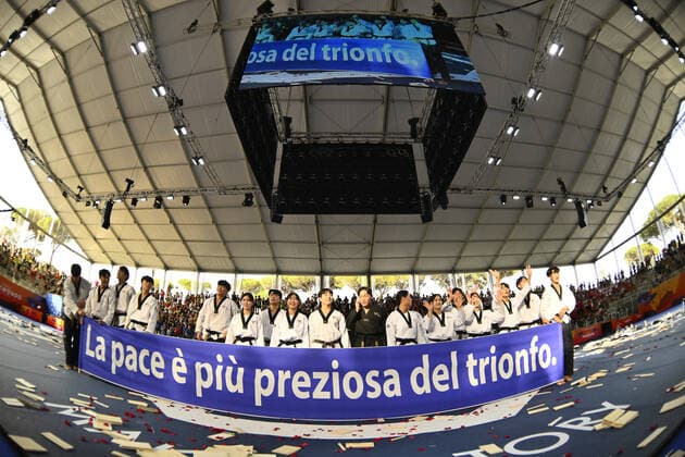 during SF and F round of World Taekwondo Grand Prix at Foro Italico, Nicola Pietrangeli Stadium, 4th June 2022, Rome, Italy.  Copyright: xDomenicoxCippitellix xipa-agencyx xx 0