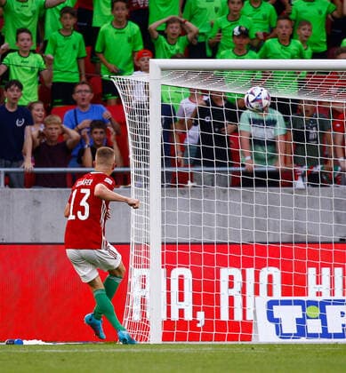 Hungary v England UEFA Nations League Andras Schafer of Hungary goes close with a shot during the UEFA Nations League match between England and Hungary at the Puskas Stadium, Budapest Content Not Available For UK Newspapers Copyright: xPaulxChestertonx FIL-16979-0190 UK Newspapers OUT