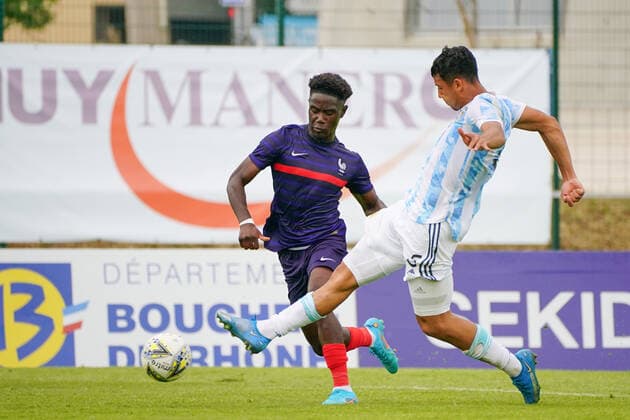 Nathanael Mbuku (France) FOOTBALL : France U20 vs Argentine U20 - Tournoi Maurice Revello - Aubagne - 04 06 2022 NorbertScanella Panoramic 