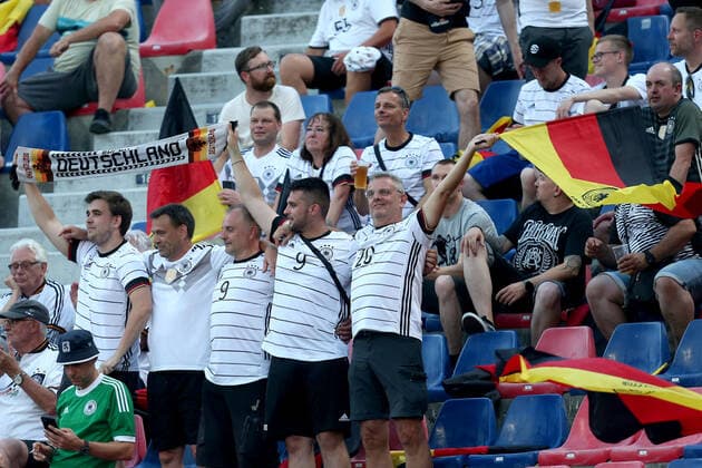 04.06.2022, Bologna, Italien, Renato Dall Ara , Italien vs. Deutschland - UEFA Nations League - League Path A Group 2, . Deutschland Fans (Foto H. Langer) Bologna Renato Dall Ara Emilia-Romagna Italien