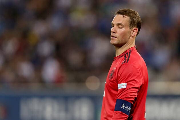 04.06.2022, Bologna, Italien, Renato Dall Ara , Italien vs. Deutschland - UEFA Nations League - League Path A Group 2, Manuel Neuer (Germany) enttaeusscht (Foto H. Langer) Bologna Renato Dall Ara Emilia-Romagna Italien