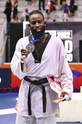 Cheick Sallah CISSE (CIV) during SF and F round of World Taekwondo Grand Prix at Foro Italico, Nicola Pietrangeli Stadium, 4th June 2022, Rome, Italy.  Copyright: xDomenicoxCippitellix xipa-agencyx xx 0