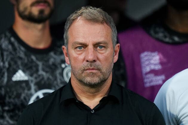 Hans-Dieter Flick manager of Germany looks on during the UEFA Nations League match between Italy and Germany at Stadio Dall Ara, Bologna, Italy on 4 June 2022. Copyright: xGiuseppexMaffiax 32320001