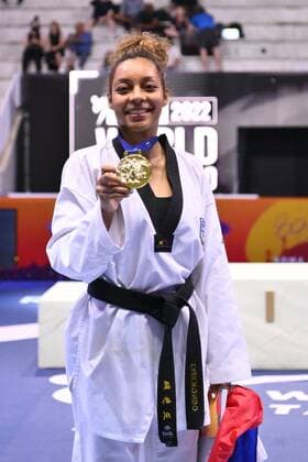 Mandatory Credit: Photo by Domenico Cippitelli LiveMedia Shutterstock (12972811aa) Magda WIET HENIN (FRA) during SF and F round of World Taekwondo Grand Prix at Foro Italico, Nicola Pietrangeli Stadium, 4th June 2022, Rome, Italy. Taekwondo World Taekwondo Roma Grand Prix (day2), Foro Italico, Rome, Italy - 04 Jun 2022 Taekwondo World Taekwondo Roma Grand Prix (day2), Foro Italico, Rome, Italy - 04 Jun 2022 Copyright: xDomenicoxCippitelli LiveMedia Shutterstockx 12972811aa