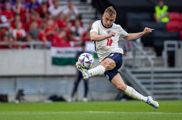 Hungary v England: UEFA Nations League - League Path Group 3 Jarrod Bowen of England competes for the ball during the UEFA Nations League A3 match at Puskas ArÃ na on June 04, 2022 in Budapest, Hungary. Budapest Hungary  Copyright: xRobertxSzaniszlox originalFilename:szaniszlo-notitle220604_npxDt.jpg