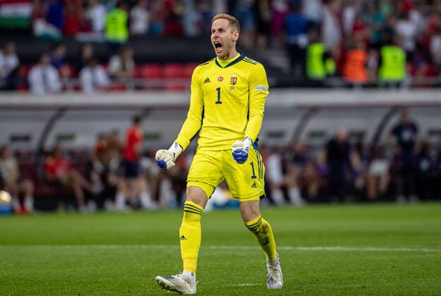 Hungary v England: UEFA Nations League - League Path Group 3 Roar of Hungarian goalkeeper Peter Gulacsi after the UEFA Nations League A3 match at Puskas ArÃ na on June 04, 2022 in Budapest, Hungary. Budapest Hungary  Copyright: xRobertxSzaniszlox originalFilename:szaniszlo-notitle220604_npdOo.jpg