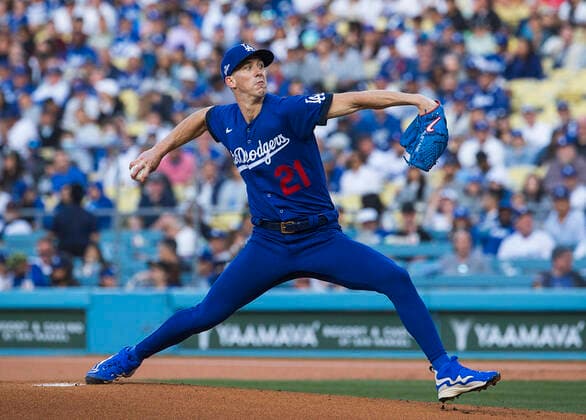 Sport Themen der Woche KW22 June 4, 2022, Los Angeles, California, USA: Starting pitcher, Walker Buehler 21 of the Los Angeles Dodgers during their MLB, Baseball Herren, USA game against the New York Mets on Saturday June 4, 2022 at Dodger Stadium in Los Angeles, California. Dodgers defeat Mets, 9-4. PI Los Angeles USA - ZUMAp124 20220604_zaa_p124_003 Copyright: xJAVIERxROJASx