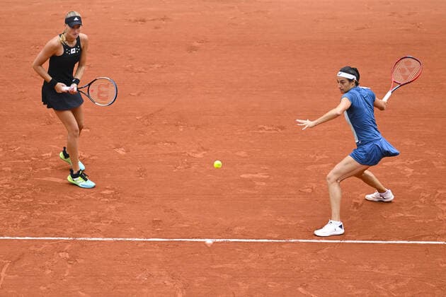 Jessica Pegula (usa) Coco Gauff (usa) TENNIS : Roland Garros 2022 - Finale double femme - 05 06 2022 JBAutissier Panoramic 