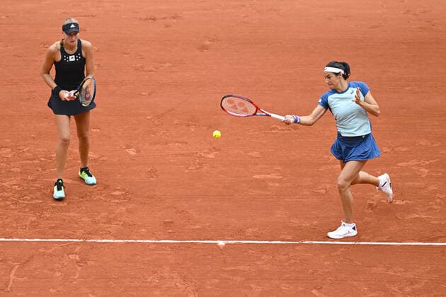 Jessica Pegula (usa) Coco Gauff (usa) TENNIS : Roland Garros 2022 - Finale double femme - 05 06 2022 JBAutissier Panoramic 