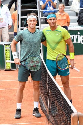 Tennis - Roland Garros 2022 - Finales messieurs . Rafael Nadal Espagne - Casper Ruud - Norvege TENNIS : Roland Garros 2022 - France - 05 06 2022 ChrysleneCaillaud Panoramic 