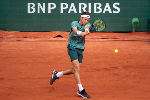 Roland Garros 2022 PARIS, IF - 05.06.2022: ROLAND GARROS 2022 - Casper Ruud during a tennis match against Rafael Nadal valid for the final of the Roland Garros 2022 men& 39;s tournament held in Paris, France. (Photo: Richard Callis Fotoarena) x2216592x  RichardxCallis