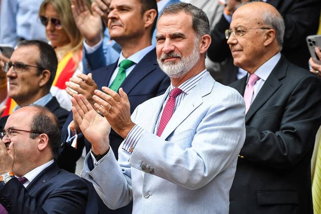 June 5, 2022, Paris, France, France: King Felipe VI of Spain during the Day fifteen of Roland-Garros 2022, French Open 2022, Grand Slam tennis tournament at the Roland-Garros stadium on June 05, 2022 in Paris, France. Paris France - ZUMAm308 20220605_zsp_m308_009 Copyright: xMatthieuxMirvillex
