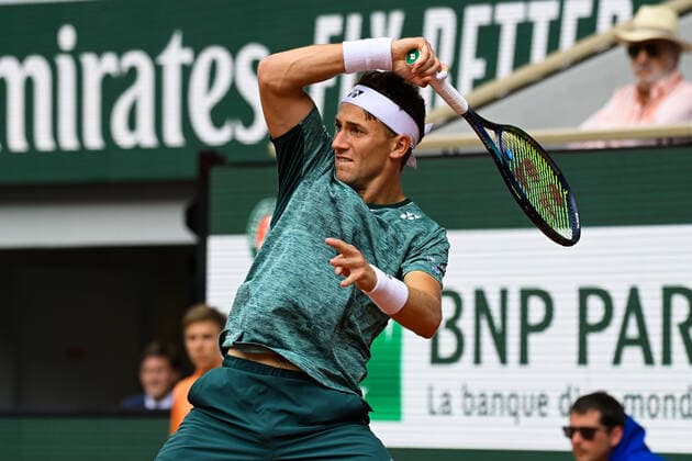 Casper Ruud ( NOR ) TENNIS : Roland Garros 2022 - Internationaux de France - 05 06 2022 FedericoPestellini Panoramic 
