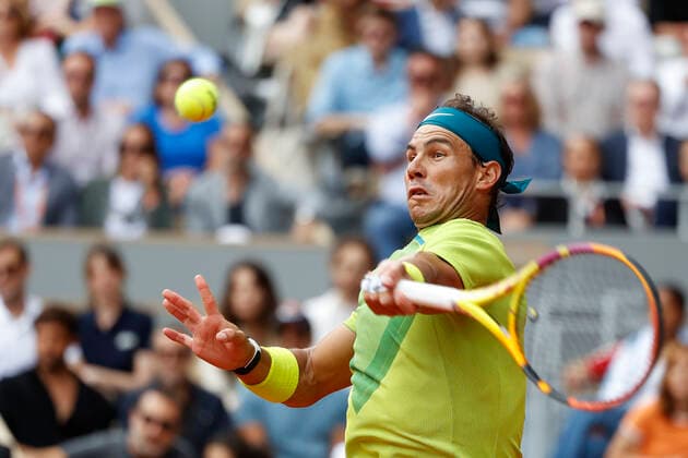 French Open 2022, Rafael Nadal, Finale, Endspiel Tennis - French Open 2022 - Grand Slam ATP, Tennis Herren WTA, Tennis Damen ITF - Roland Garros - Paris - - France - 5 June 2022. Copyright: xJuergenxHasenkopfx