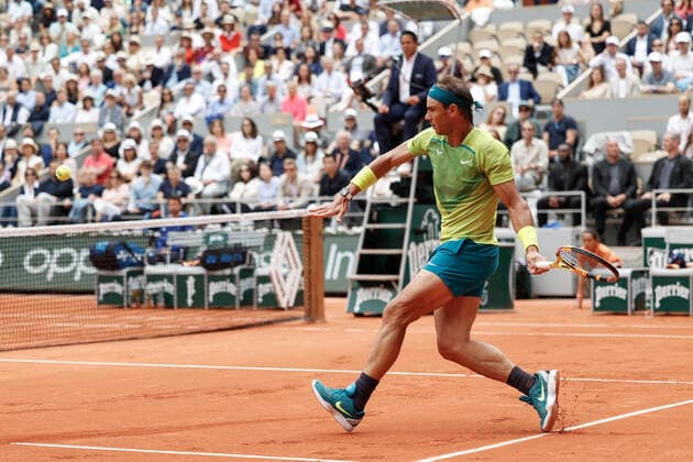 French Open 2022, Rafael Nadal, Finale, Endspiel Tennis - French Open 2022 - Grand Slam ATP, Tennis Herren WTA, Tennis Damen ITF - Roland Garros - Paris - - France - 5 June 2022. Copyright: xJuergenxHasenkopfx