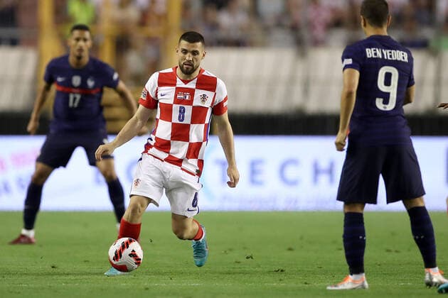 Croatia v France: UEFA Nations League - League Path Group 1 SPLIT, CROATIA - JUNE 06: Mateo Kovacic of Croatia controls a ball during the UEFA Nations League League A Group 1 match between Croatia and France at Stadion Poljud on June 6, 2022 in Split, Croatia. IgorxKralj PIXSELL