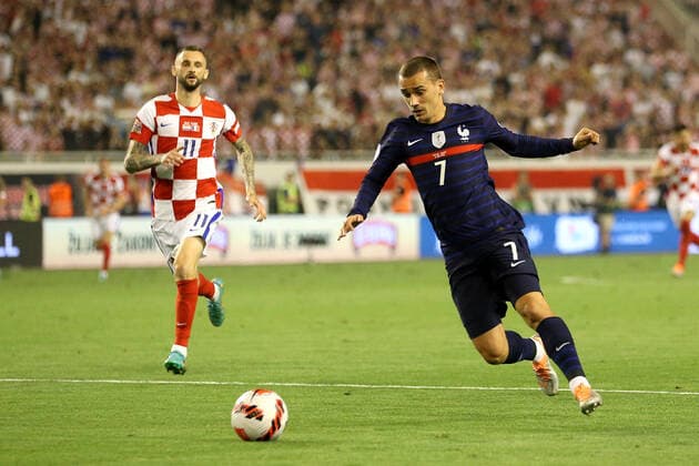 Croatia v France: UEFA Nations League - League Path Group 1 SPLIT, CROATIA - JUNE 06: Antoine Griezmann of France controls a ball during the UEFA Nations League League A Group 1 match between Croatia and France at Stadion Poljud on June 6, 2022 in Split, Croatia. LukaxStanzl PIXSELL