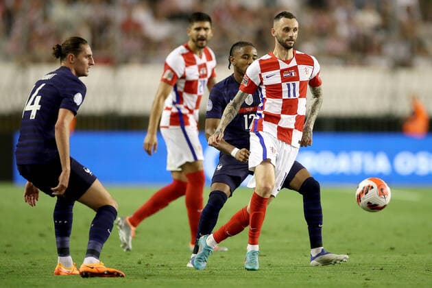 Croatia v France: UEFA Nations League - League Path Group 1 SPLIT, CROATIA - JUNE 06: Marcelo Brozovic of Croatia controls a ball during the UEFA Nations League League A Group 1 match between Croatia and France at Stadion Poljud on June 6, 2022 in Split, Croatia. IgorxKralj PIXSELL