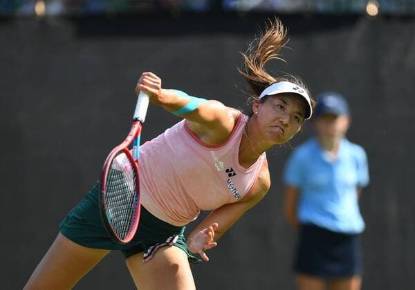 Sport Bilder des Tages Mandatory Credit: Photo by Anna Gowthorpe Shutterstock (12968519av) Yuriko Miyazaki of Great Britain during her first round match Rothesay Open, Tennis, Nottingham Tennis Centre, Nottingham, UK - 07 Jun 2022 Rothesay Open, Tennis, Nottingham Tennis Centre, Nottingham, UK - 07 Jun 2022  Copyright: xAnnaxGowthorpe Shutterstockx 12968519av