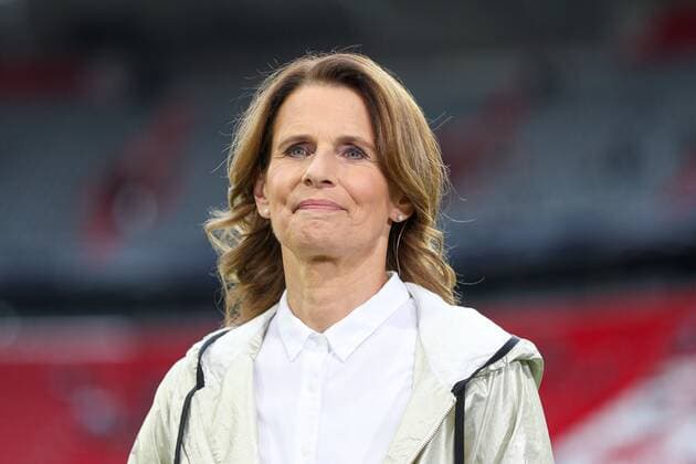Moderatorin Katrin Mueller-Hohenstein, Deutschland vs. England, UEFA, Nations League, Fussball, 07.06.2022 Muenchen Bayern Deutschland